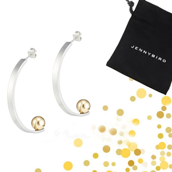 Jenny Bird Jewelry - Silvertone & Goldtone Vela Drop Earrings